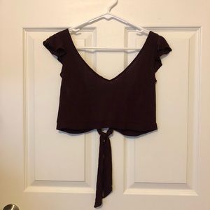 Maroon Crop Top